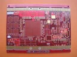 Red Solder Mask Electronic Components PCB Soldering 2 oz Copper Thickness , FR-4 base