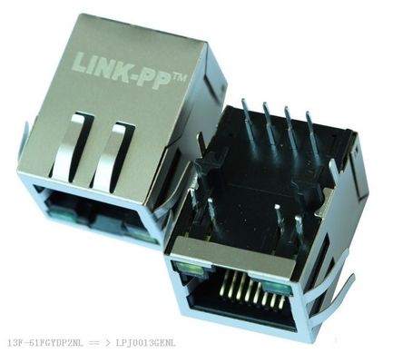 13F-61FGYDP2NL PCB Jack 100M MAGNETIC GSM GPRS UMTS 4G Data communication