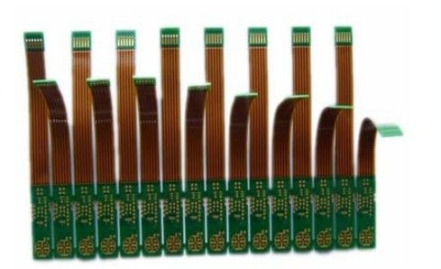 4-Layer rigid flex pcb for cell phone pcb Green / Blue Solder mask ENIG  finish