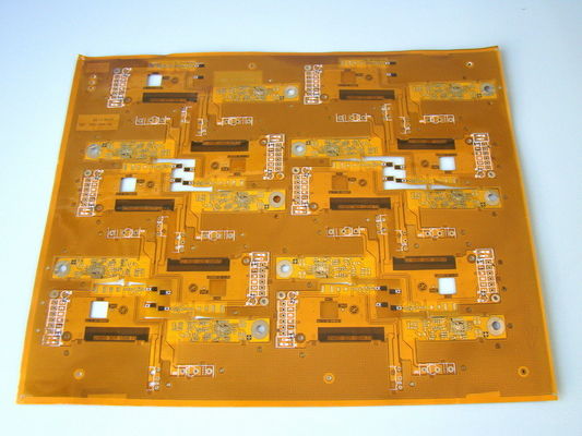 Bottom Contact FPC Connector Flexible PCB Board Yellow , Black Solder Mask