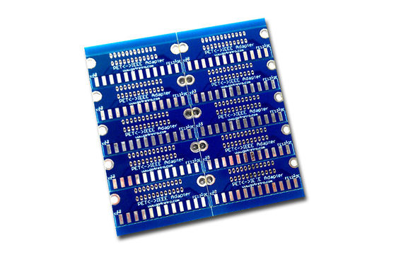 1 Layer Single Sided Circuit Board Gold finishing and Blue Solder Mask White screen