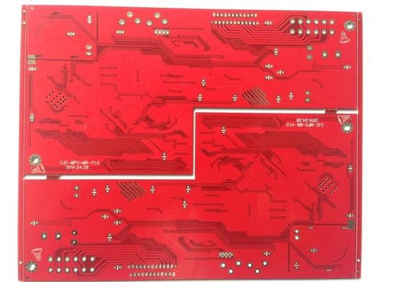4 Layer PCB FR4 MultiLayer PCB Board UL Marked RED Solder Mask for Power Supplier