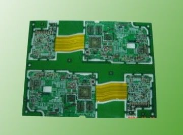 Lead Free HASL Multilayer Rigid Flex PCB 4 Layer , Green Solder Mask
