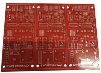 Double Layer PCB, Lead-free HASL LED Red Sold Mask